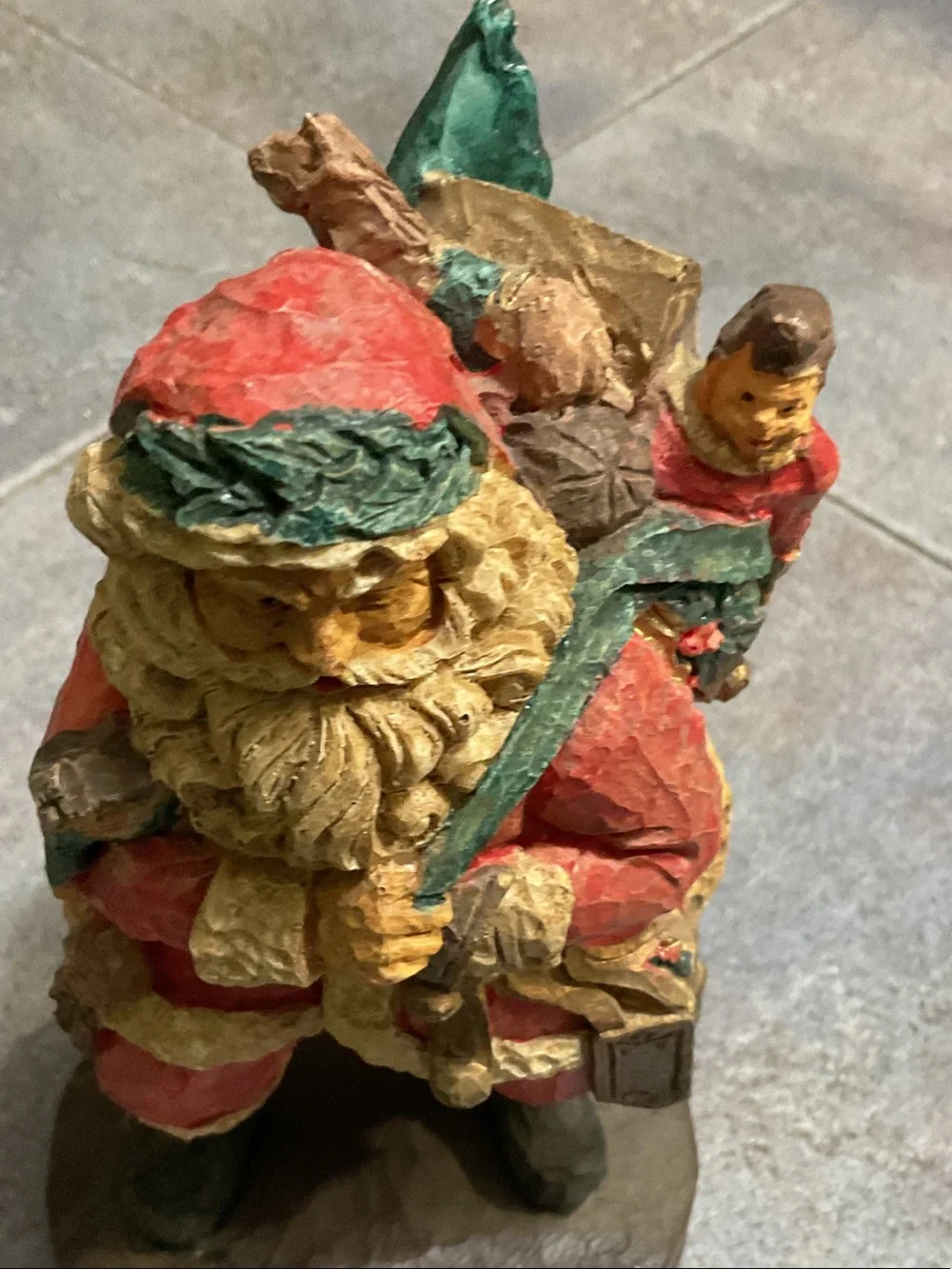 Santa Figurine Holiday Decor - Red/Green